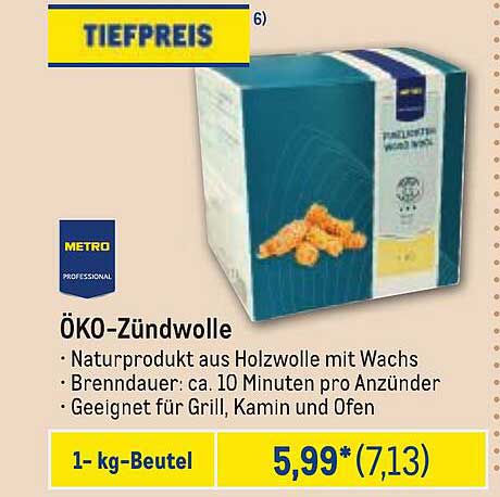 ÖKO-Zündwolle 1-kg-Beutel