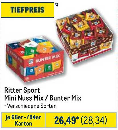 Ritter Sport Mini Nuss Mix / Bunter Mix
