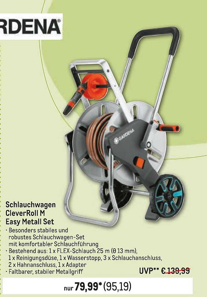 Schlauchwagen CleverRoll M Easy Metall Set