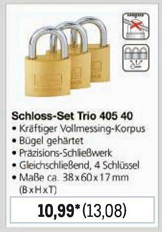 Schloss-Set Trio 405 40