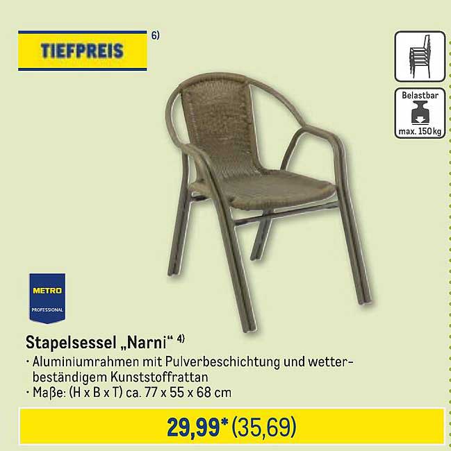 Stapelsessel „Narni“