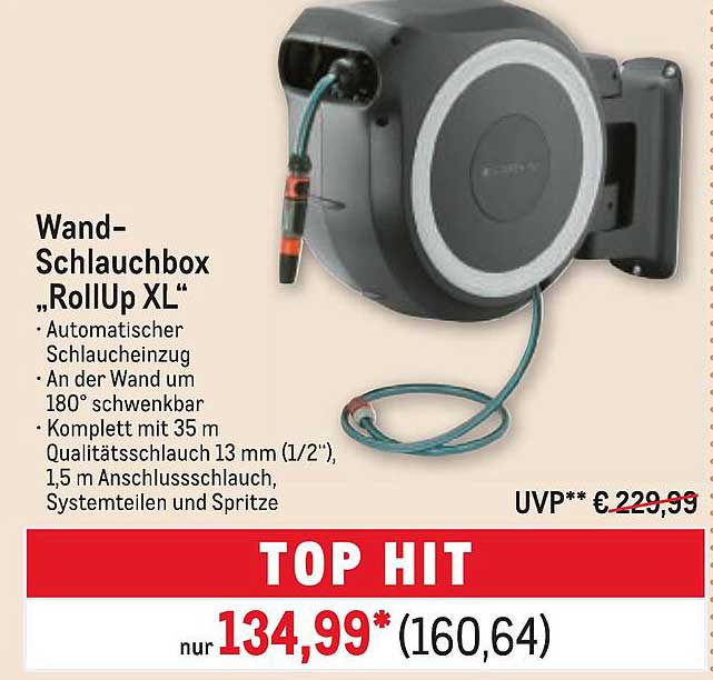 Wand-Schlauchbox „RollUp XL“