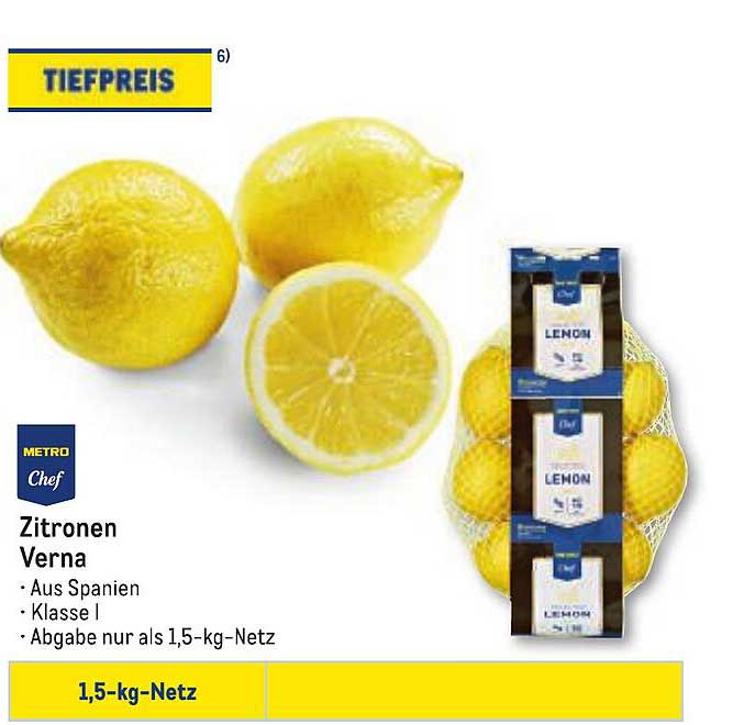 Zitronen Verna 1,5-kg-Netz