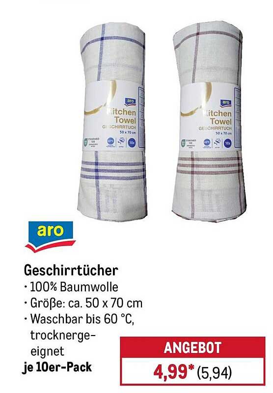 Geschirrtücher je 10er-Pack