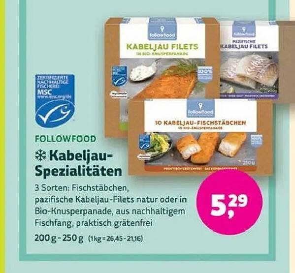 Kabeljau-Spezialitäten