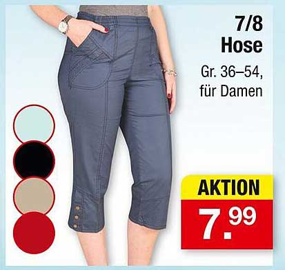 7/8 Hose für Damen in den Größen 36-54