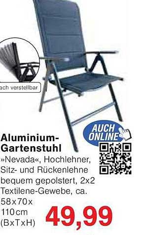 Aluminium-Gartenstuhl »Nevada«
