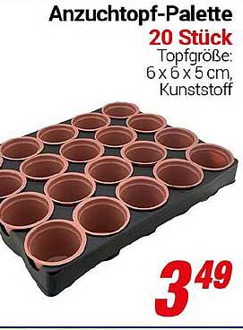 Anzuchtpot-Palette, 20 Stück