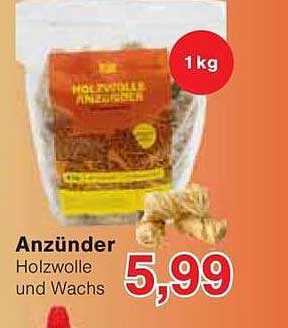 Anzünder Holzwolle und Wachs 1 kg