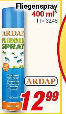 ARDAP Fliegenspray 400 ml - Effektiver Schutz gegen Fliegen