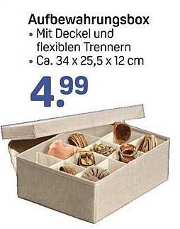 Aufbewahrungsbox mit Deckel und flexiblen Trennern