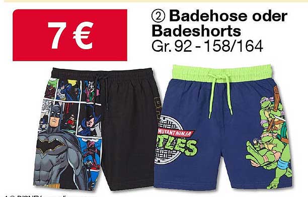 Badehose oder Badeshorts für Kinder in verschiedenen Designs