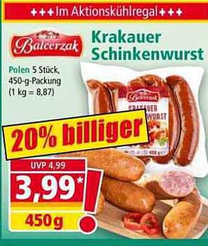 Balcerzak Krakauer Schinkenwurst 450 g