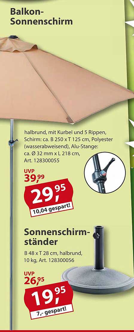 Balkon-Sonnenschirm
