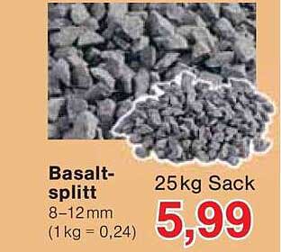 Basaltsplitt 25kg Sack