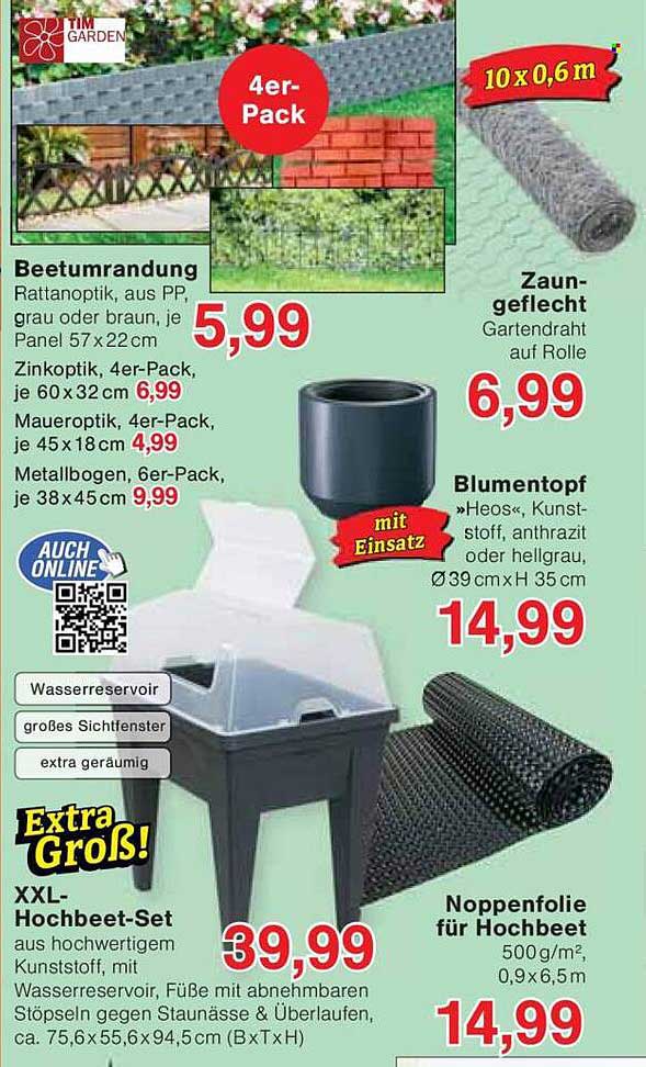 Beetumrandung Rattanoptik 4er-Pack