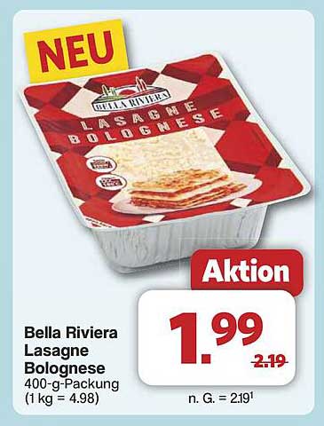 Bella Riviera Lasagne Bolognese 400-g-Packung
