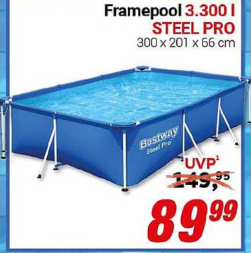 Bestway Framepool 3.300 l Steel Pro - 300 x 201 x 66 cm