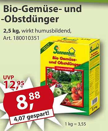 Bio-Gemüse- und -Obst Dünger - 2,5 kg