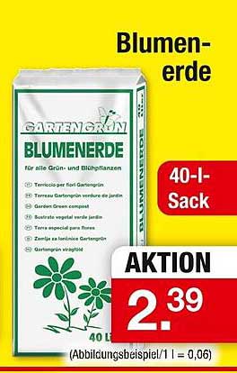 Blumenerde 40-I-Sack von GartenGrün - Aktion
