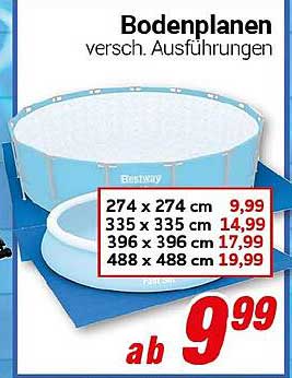 Bodenplanen verschiedener Ausführungen