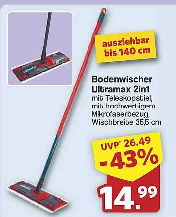 Bodenwischer Ultramax 2in1 mit Teleskopstiel