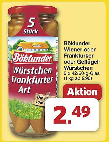 Böklunder Wiener oder Frankfurter oder Geflügel-Würstchen