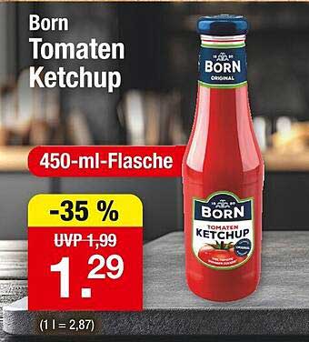 Born Tomaten Ketchup 450-ml-Flasche