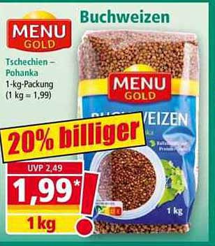 Buchweizen MENU GOLD 1 kg - 20% günstiger!