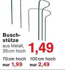 Buschstützen aus Metall, 35 cm hoch