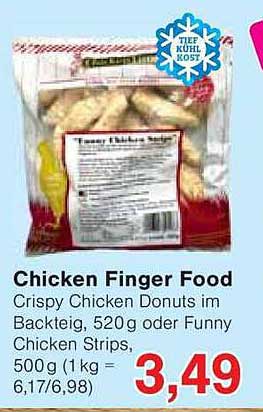 Chicken Finger Food - Crispy Chicken Donuts im Backteig oder Funny Chicken Strips