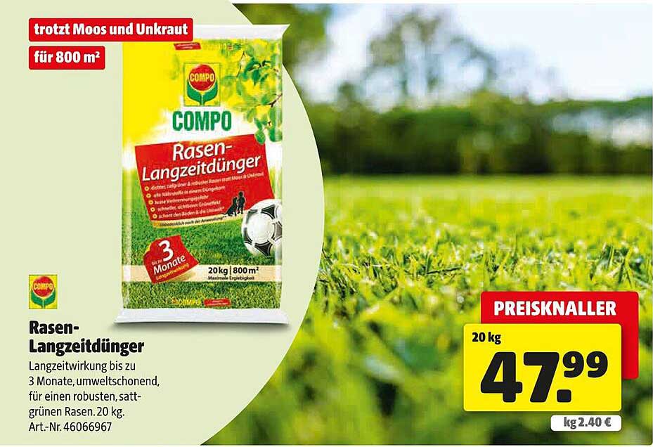 COMPO Rasen-Langzeitdünger 20 kg