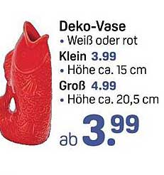 Deko-Vase - Weiß oder Rot