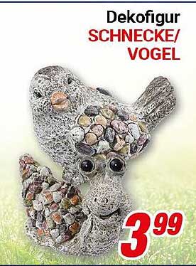 Dekofigur SCHNECKE/VOGEL
