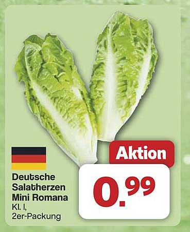 Deutsche Salatherzen Mini Romana, 2er-Packung
