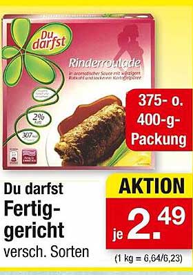 Du darfst Rinderroulade Fertiggericht 375- oder 400-g-Packung