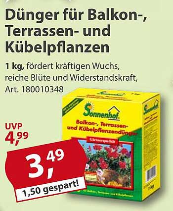 Dünger für Balkon-, Terrassen- und Kübelpflanzen