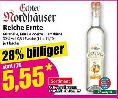 Echter Nordhäuser Reiche Ernte – Mirabelle, Marille oder Williamsbirne