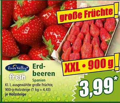 Erdbeeren - XXL Holzkiste 900 g zum Preis von 3,99 €