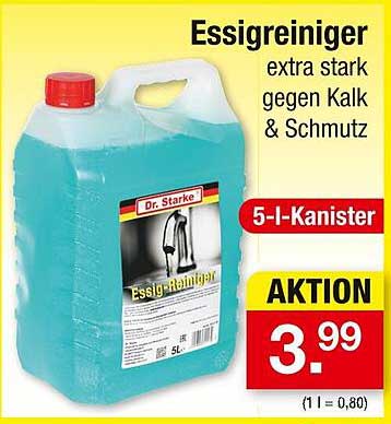 Essigreiniger extra stark gegen Kalk & Schmutz - 5-l-Kanister