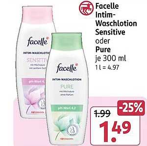 Facelle Intim-Waschlotion Sensitive oder Pure 300 ml