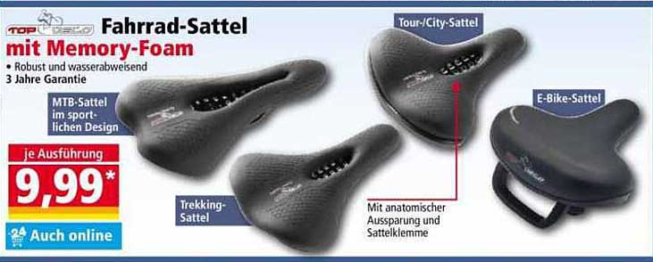 Fahrrad-Sattel mit Memory-Foam