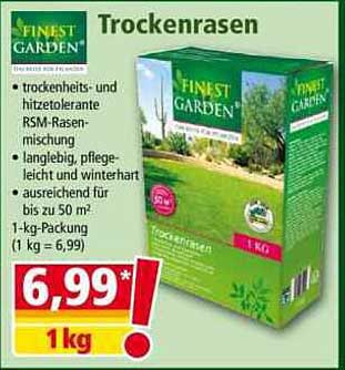 Finest Garden Trockenrasen 1 kg - für einen grünen Garten