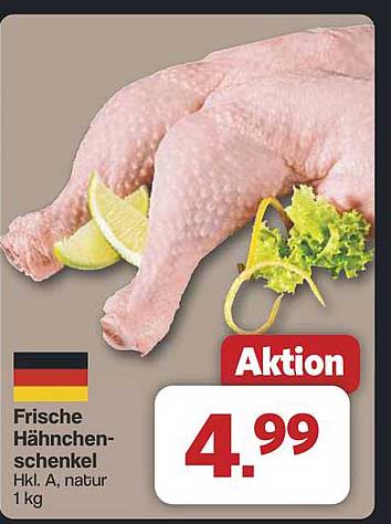 Frische Hähnchenschenkel Hkl. A, natur 1 kg