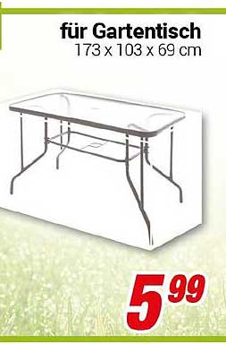 für Gartentisch 173 x 103 x 69 cm