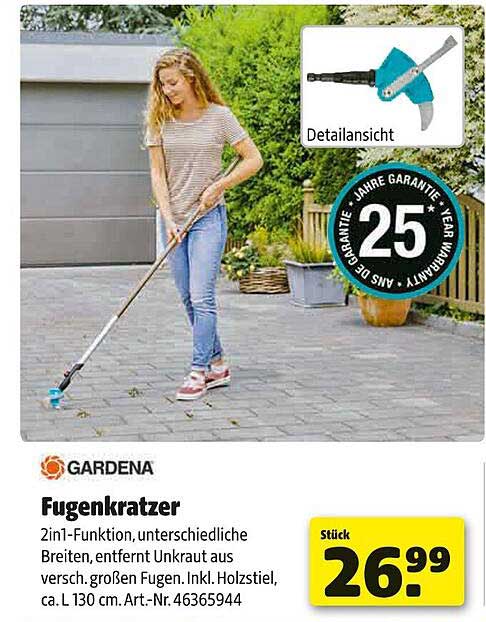 Gardena Fugenkratzer 2in1-Funktion