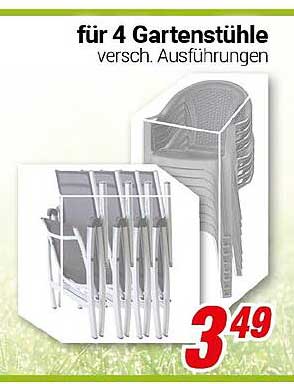 Gartenstuhl-Set für 4 Stühle - verschiedene Ausführungen