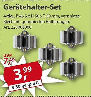 Gerätehalter-Set 4-tlg., B 46,5 x H 50 x T 50 mm