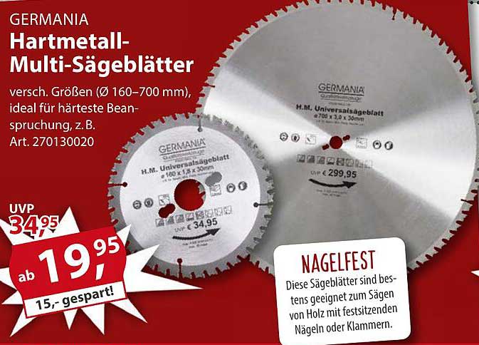 GERMANIA Hartmetall-Multi-Sägeblätter