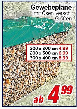Gewebeplane mit Ösen, verschiedene Größen